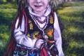 Dziewczynka w stroju Krakowskim - sprzedam obraz olejny 